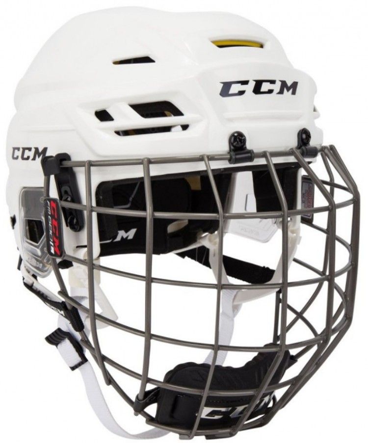 Шлем CCM Tacks 310 с маской белый 