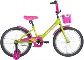 Велосипед 20"Nvt TWIST с корзинкой для девочек доп.колёса