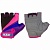 Перчатки вело X87909 STG фиолетовый/чёрный/розовый